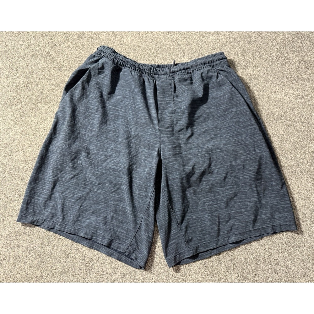 Lululemon Shorts Large Pace Breaker Lined 8.5"Heathered Blue Navy M7AL4S Stretch